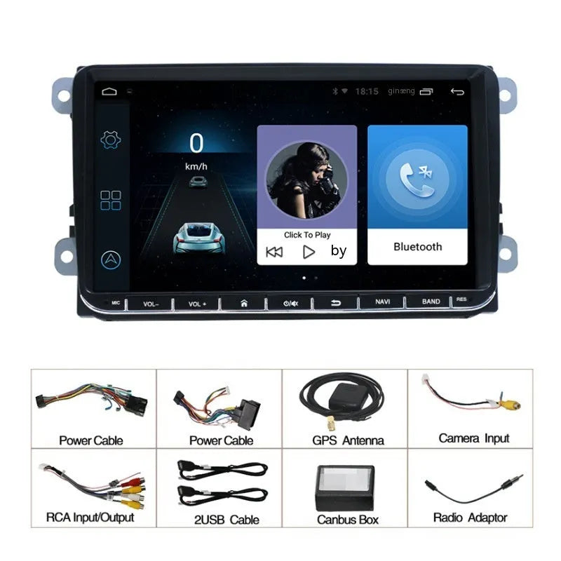 7-inch touchscreen car stereo head unit with Apple CarPlay display on screen