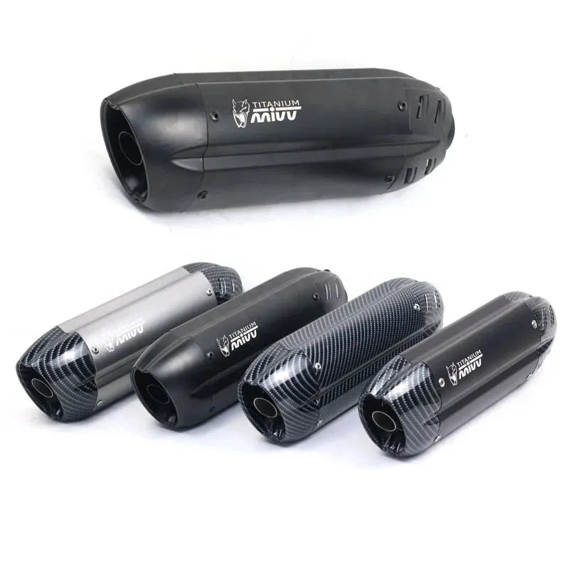Stainless steel motorcycle exhaust pipe modification with small hexagonal design and 51mm interface