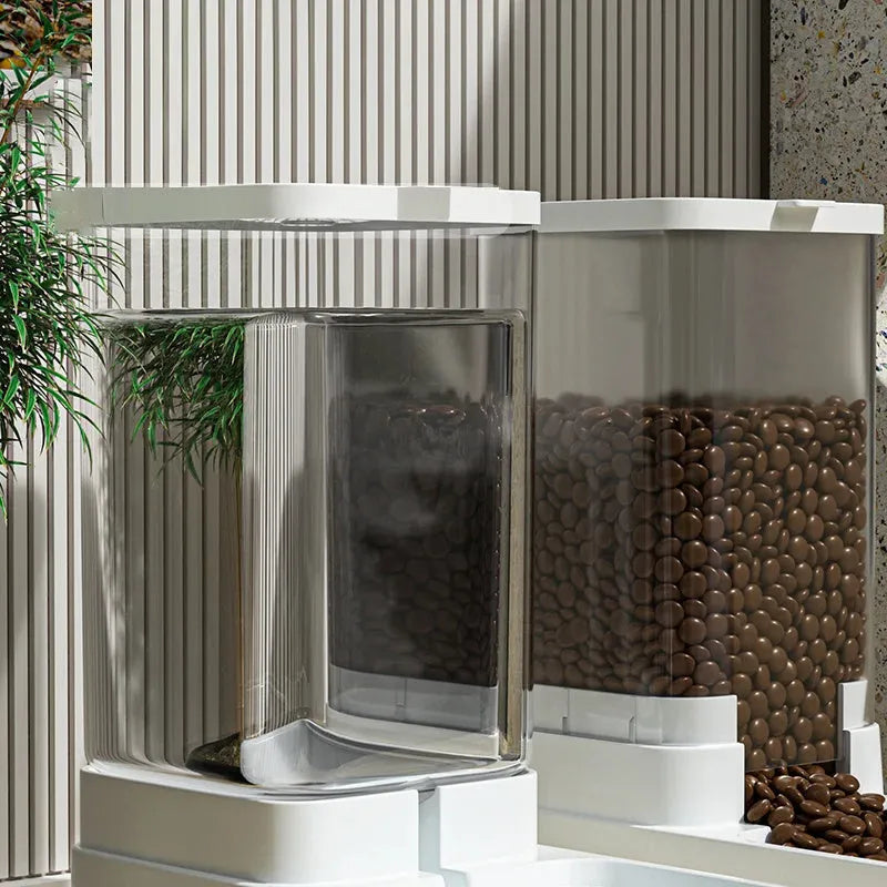 Plastic cat and dog water dispenser automatic feeder with large capacity see-through design 38l