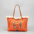 Bohemian ethnic print canvas shoulder bag with large capacity 50cm by 30cm in polyester cotton