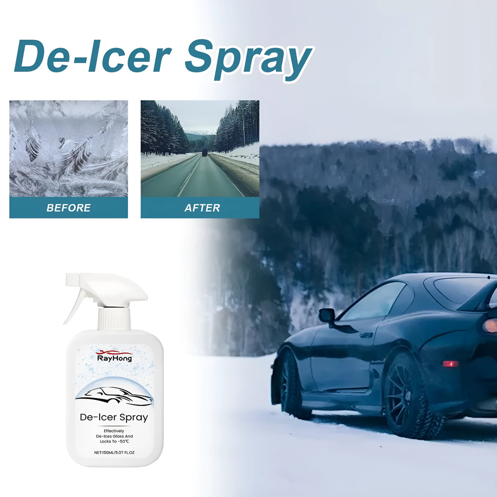150ml bottle of car windscreen anti-icing and snow removal spray
