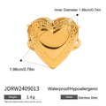 Stainless Steel Love Heart-shaped Ring for Women Electroplating Finish Fashion Jewellery JDRW2409013 JDRW2409013S