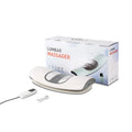 Rechargeable electric lumbar massager with light-heat therapy, 3 gears, neutral colour, faux leather finish