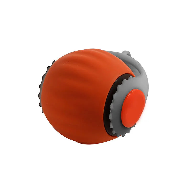Gravity automatic cat toy with silicone tail and rolling ball in orange and blue colour options