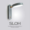 Nordic iron wall lamp in gray 26x25cm with rotatable shade three colour light source