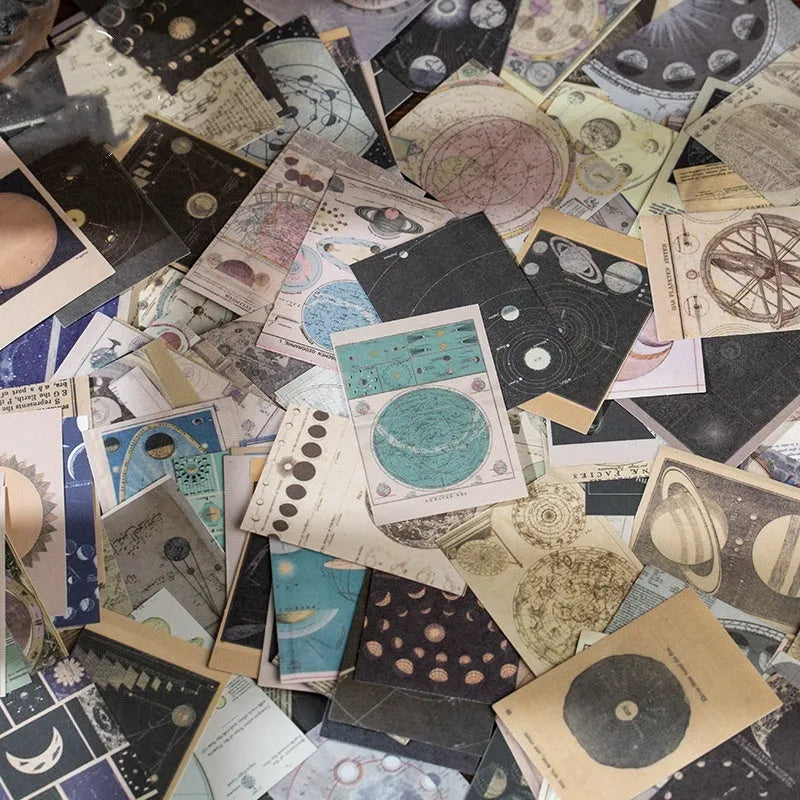 Boxed set of 320 retro style note stickers with four-colour printing on Japanese paper