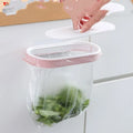 Blue plastic wall-mounted kitchen bin bag storage rack