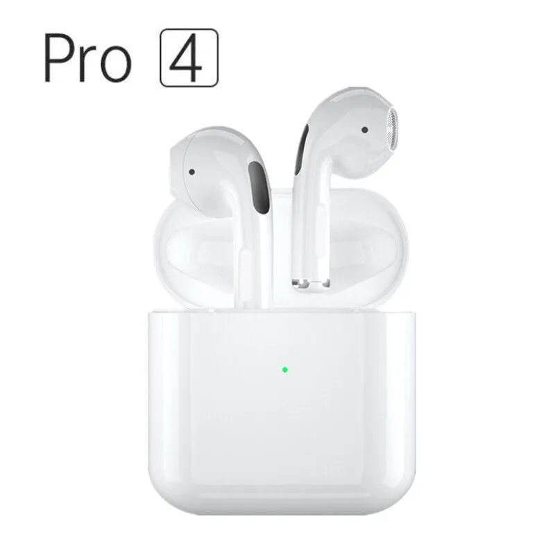 Stereo Binaural Sports Pro4 wireless Bluetooth sports headset in black or white colour.
