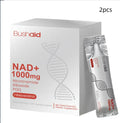 Jar of anti-aging drink supplement powder with nicotinamide riboside and PQQ, 300g total weight