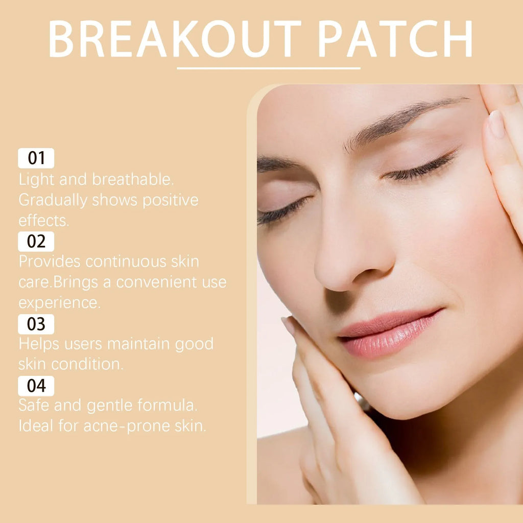 Box of eight acne patches for spot treatment containing tea tree oil and centella extract.
