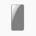 Black bare mold privacy tempered glass screen protector for iPhone, full-screen peep-proof film