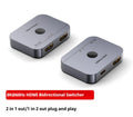 Alloy HDMI computer distributor for television line signal conversion in black or grey