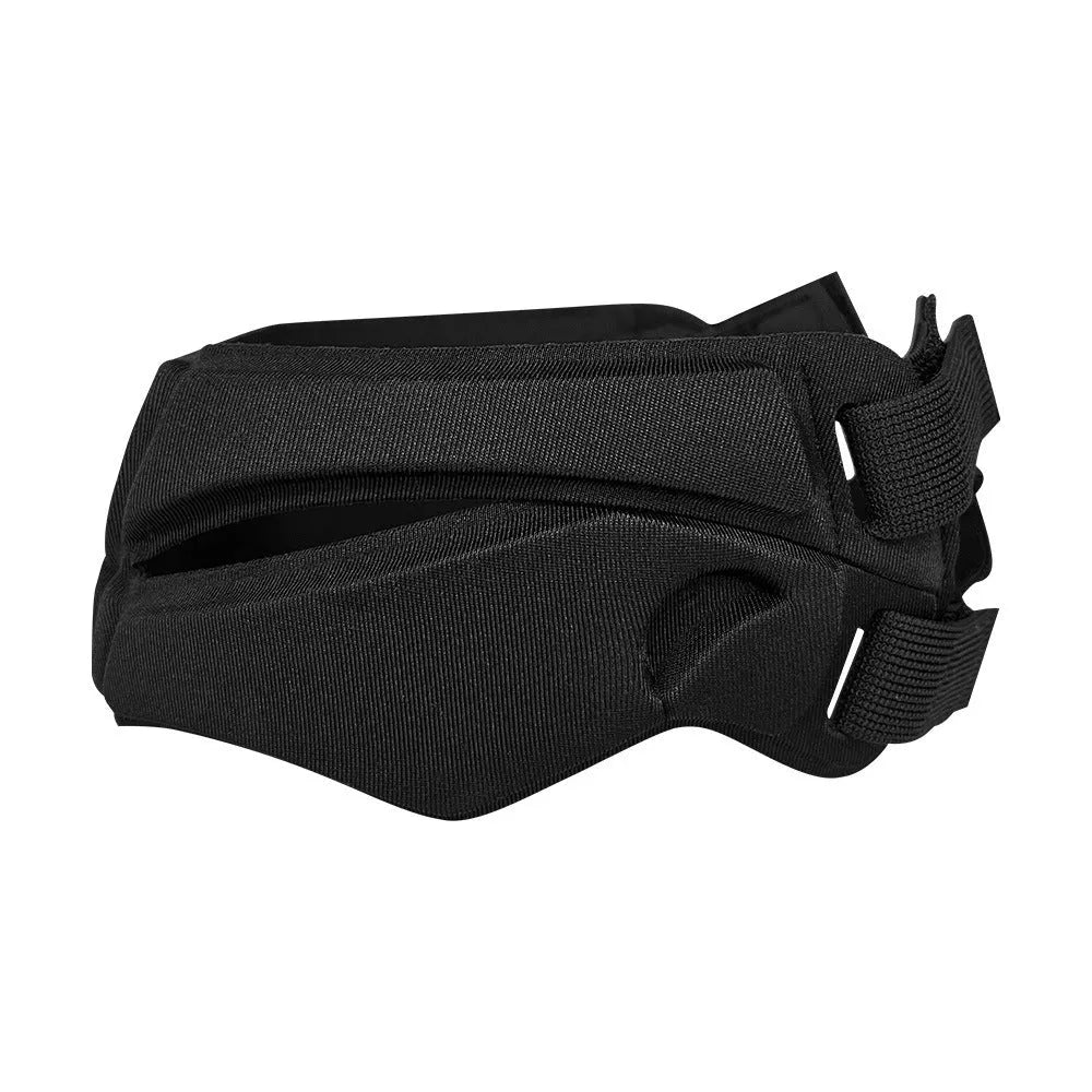Adult black head protection belt for goalkeepers and rugby sports, 28.4 x 13.2 x 3.6cm