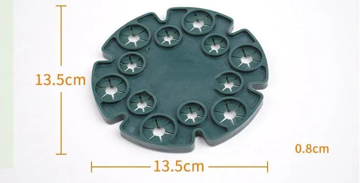 PE bamboo disc plant holder, 13.5cm diameter, suitable for 8mm pipe, for fixed pillar climbing plant support
