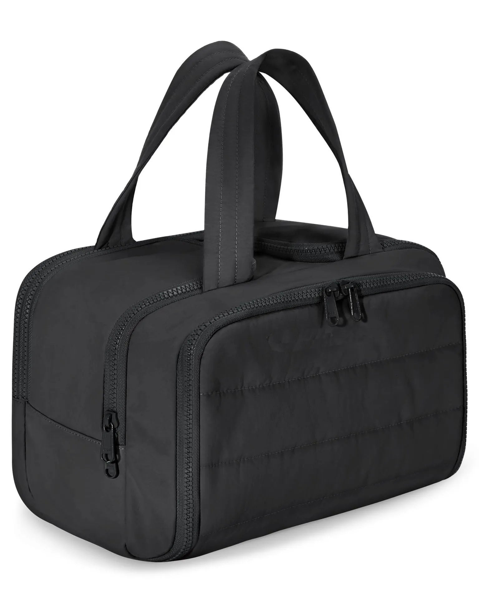 Large lightweight travel toiletry bag in a choice of colours with wide-open top.