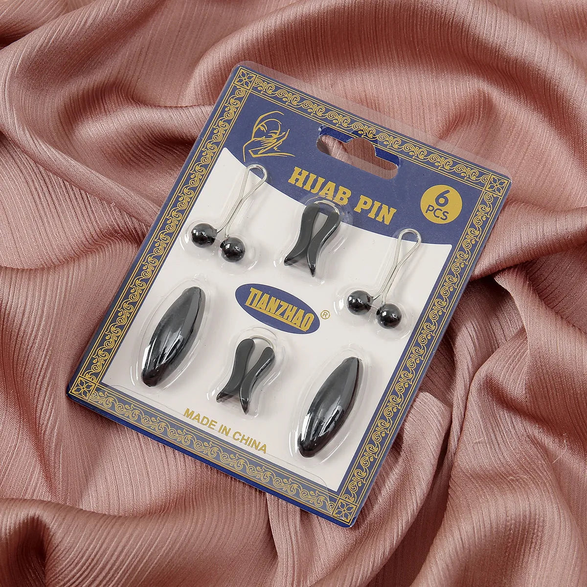Oval plastic resin-drip scarf clip set in five colours, medium size 3.5x1.7cm