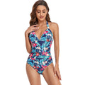 Women's backless one-piece swimsuit in black colour with tight fit