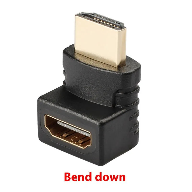 270-degree HDMI adapter cable with square bend for TV laptop wiring protection