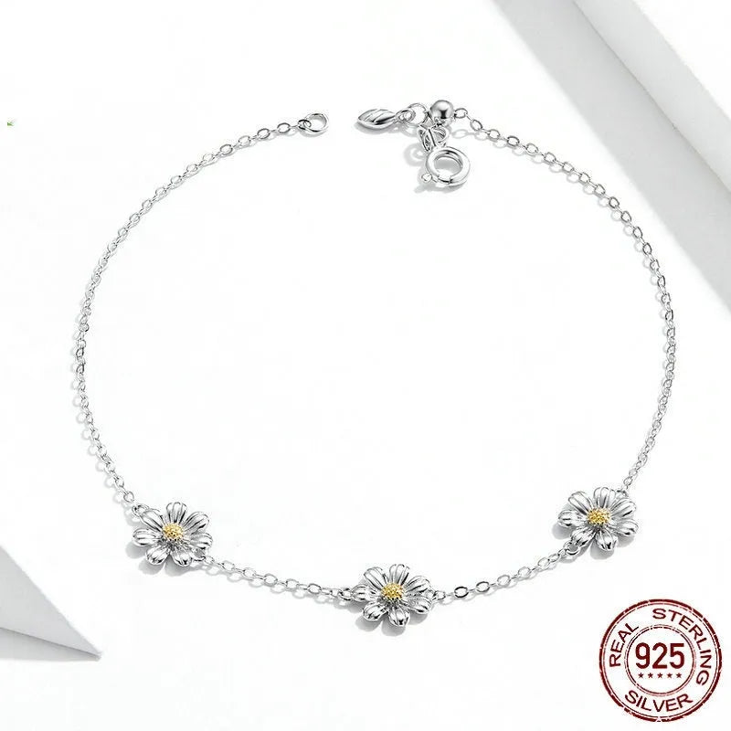 S925 silver fashion women's bracelet with electroplated adjustable design