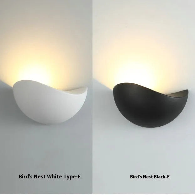 Black Bird's Nest style waterproof LED courtyard lamp with warm white glow.