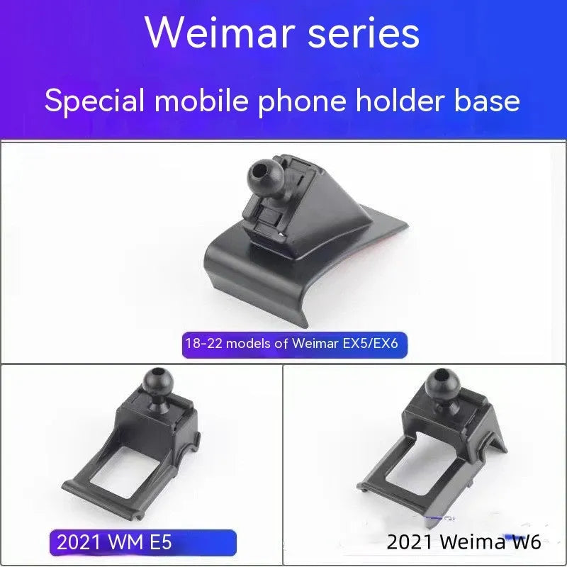GOODWAY car dashboard phone holder with 360-degree rotation on snap-on base