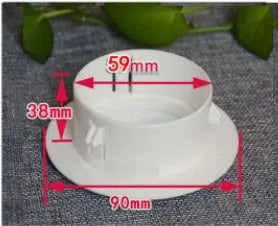 Plastic air conditioner hole sealing kit components including splits, plug caps, and tuyere panels