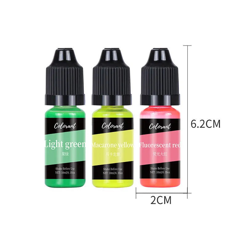 30 colour DIY candle and soap dye concentrate bottles with oily toner solubility