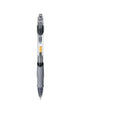 A single plastic gel pen with a 0.5mm fine tip, shown with black, blue, and red ink options.