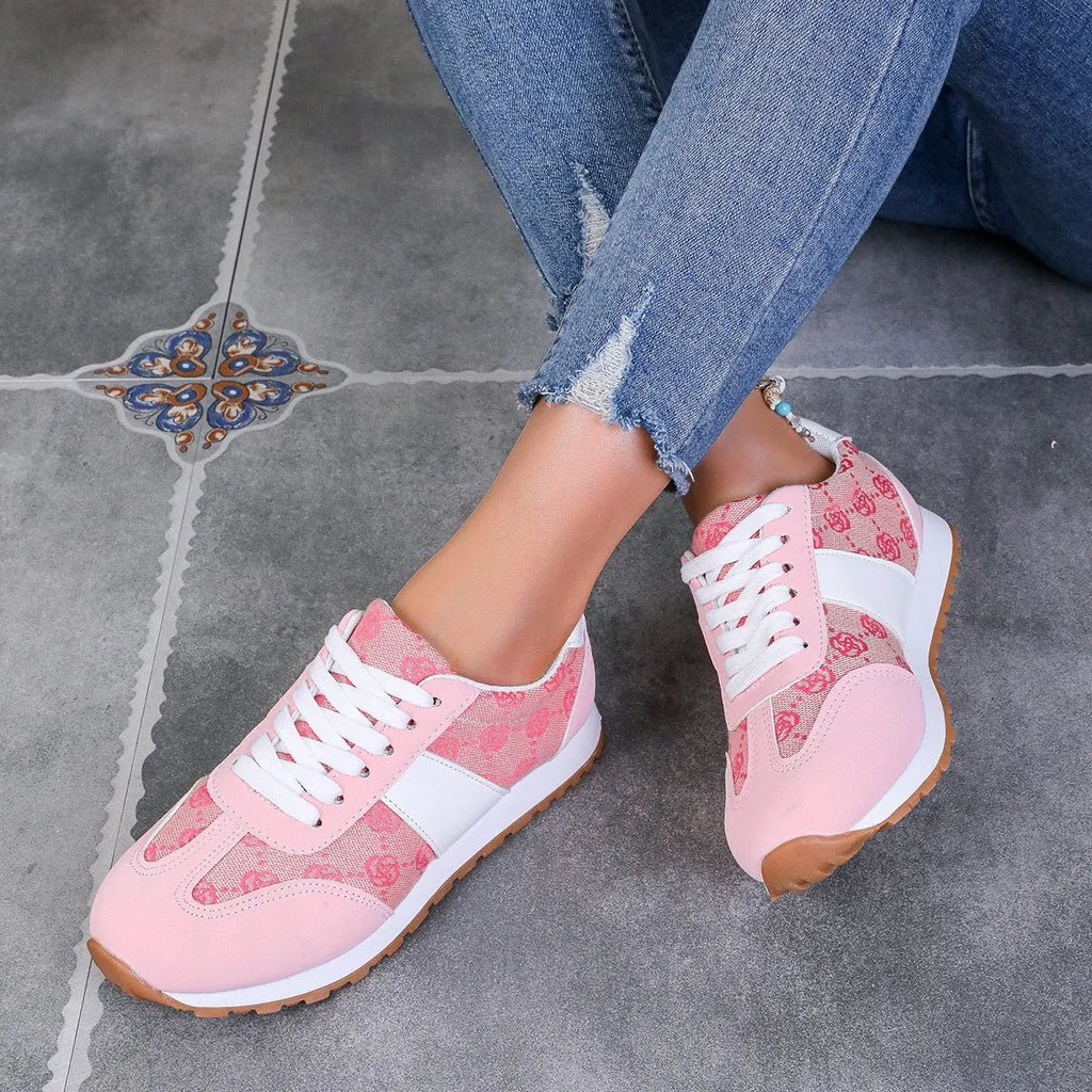 Women's casual lace-up shoes with cross strap in khaki colour showing shallow cut design and rubber sole
