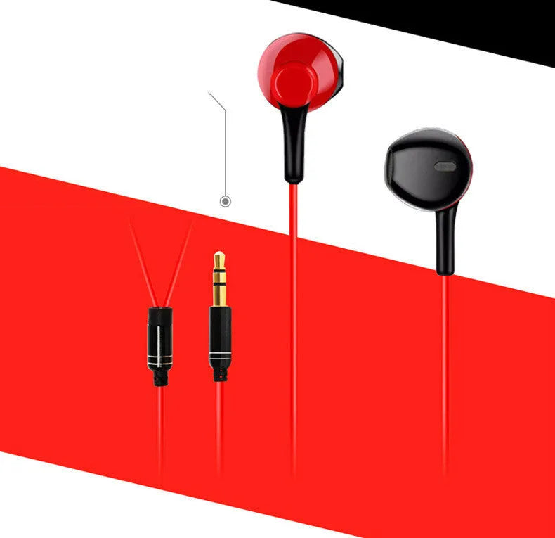 In-ear wired earphones for K-song monitoring with black plastic earpieces and high elastic TPE cable