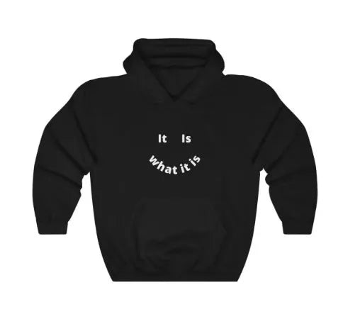 Fleece-lined hoodie sweater with smiley face print, regular fit, long sleeves, polyester fabric, available in black and pink