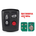 Ford car remote control key replacement shell made of black ABS plastic for 2+1 and 3+1 key fobs.