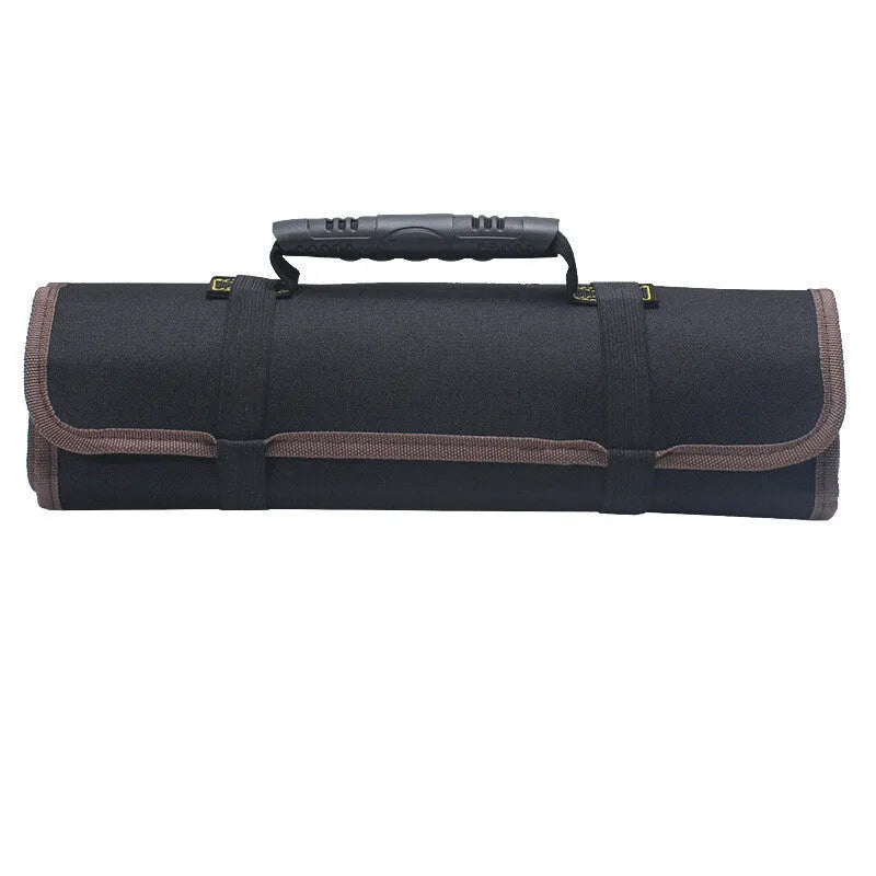 Oxford cloth electrician tool storage bag with 58.5x35.5cm dimensions in blue colour
