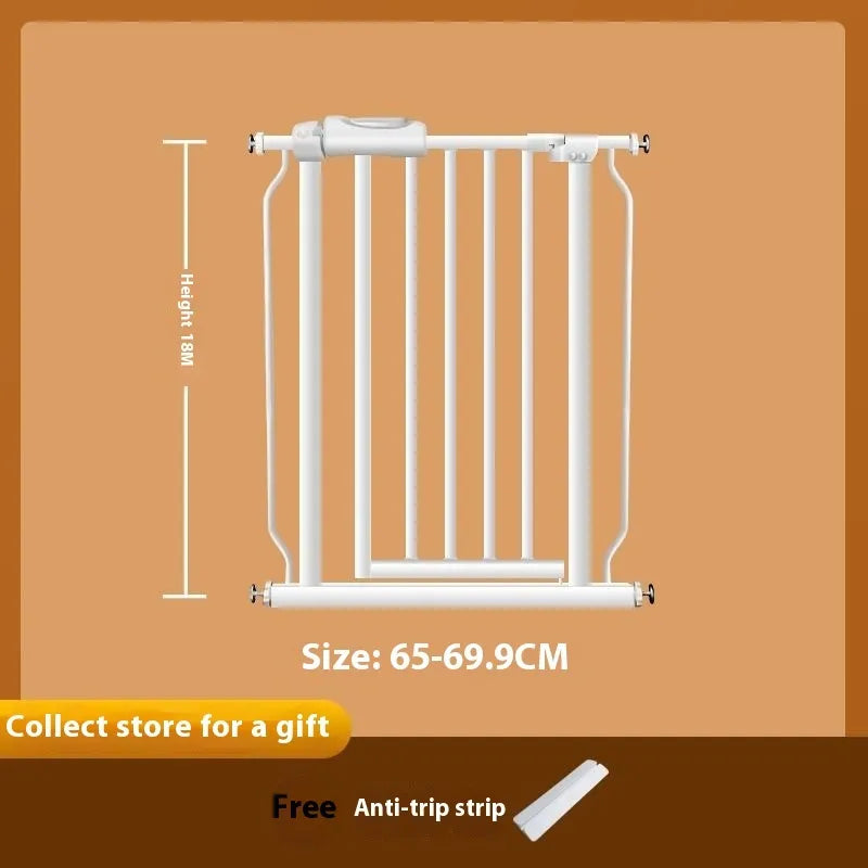 Baby safety gate 78cm plastic stair door fence in white for 61-64.9cm width range