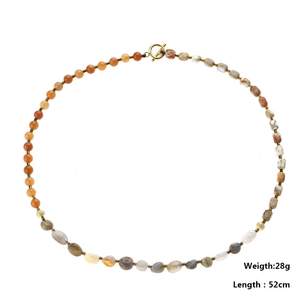 Hand-woven Persian Gulf agate multi-layer bracelet in geometry shape with 3790 colour