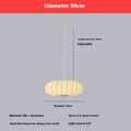 Silk pumpkin chandelier with warm light or tri-colour dimming, available in 30cm, 40cm, and 50cm diameters