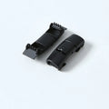 Pair of 8mm wide flat press lock elastic shoelaces with a curved design, shown in assorted colours.