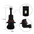Automotive LED fog lamp headlights with 6 CSP light sources in aviation aluminium housing