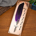 Vintage feather pen with zinc alloy shell in multiple colour options