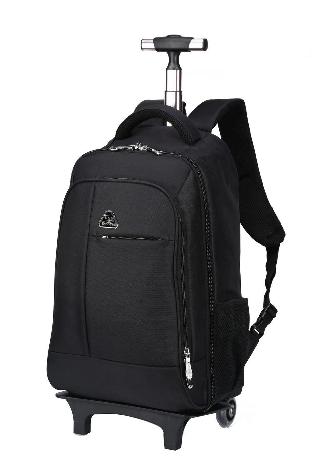 Detachable shoulder trolley backpack 19 inch nylon in red, attached to a luggage handle for travel