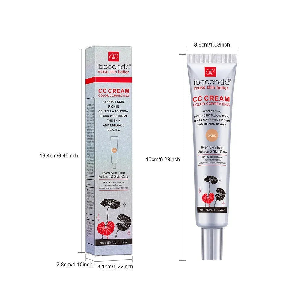 Moisturising Correcting CC Cream by Erborian, waterproof anti-sweat, colour-changing formula, available in Dark and Light shades.