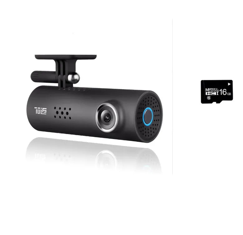 Car dashcam with smart WiFi DVR, 1080P Full HD, voice control, and 130-degree wide-angle lens
