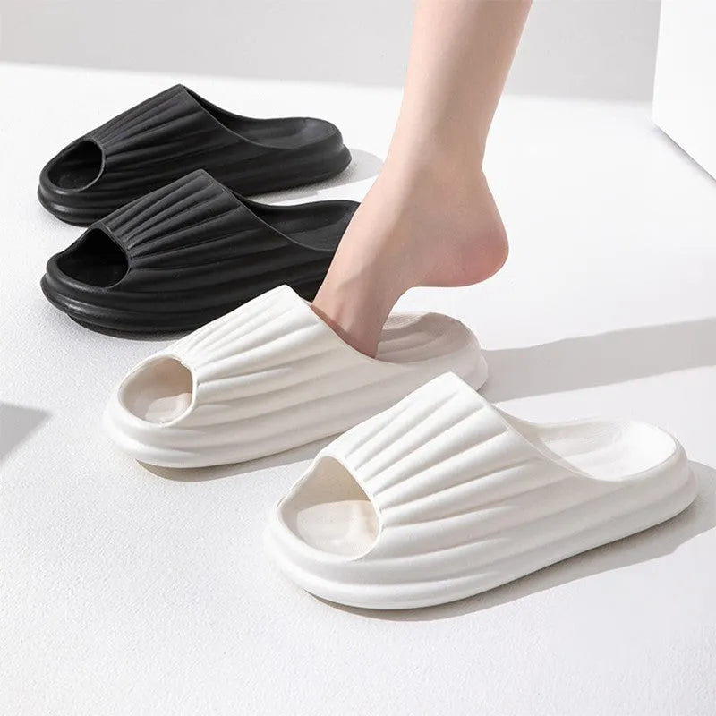 EVA peep-toe home slippers for women and men, breathable waterproof non-slip, available in multiple colours
