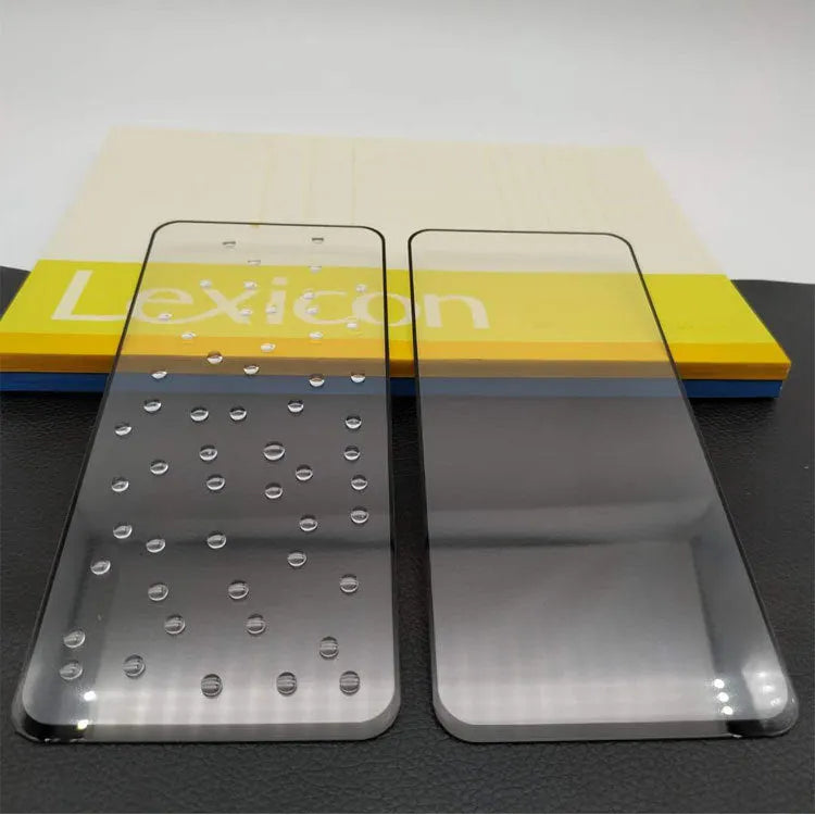 Tempered glass screen protector with silkscreen edge for Realme 8 and Realme 8 Pro in black
