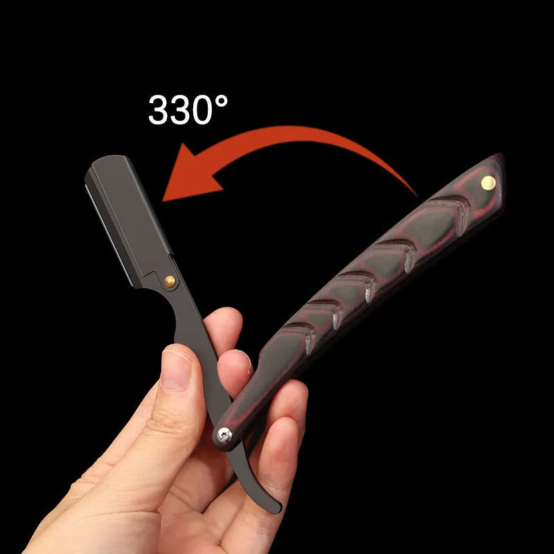 Old-fashioned manual beard shaving and eyebrow cutting hair trimmer in black without blade