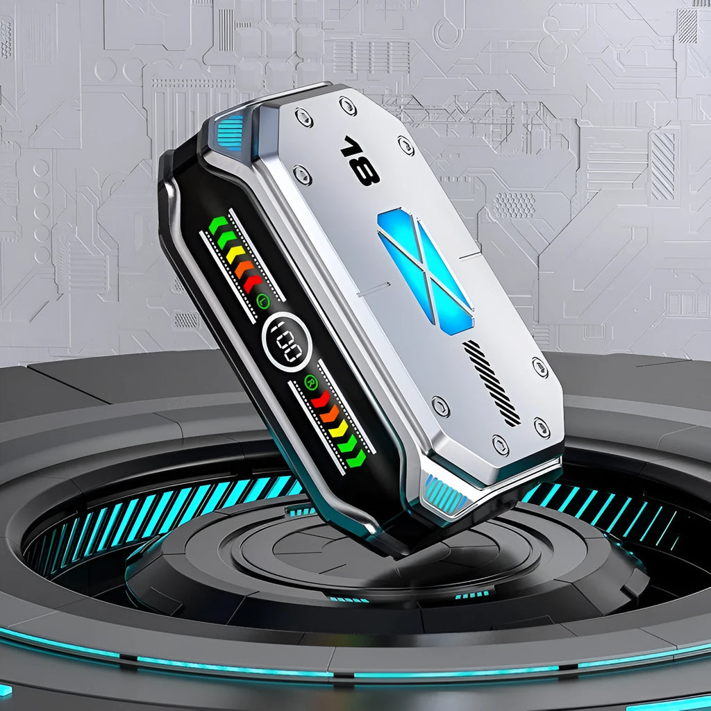 Touch true wireless low delay Bluetooth headset with digital display in M43 E-sports silver