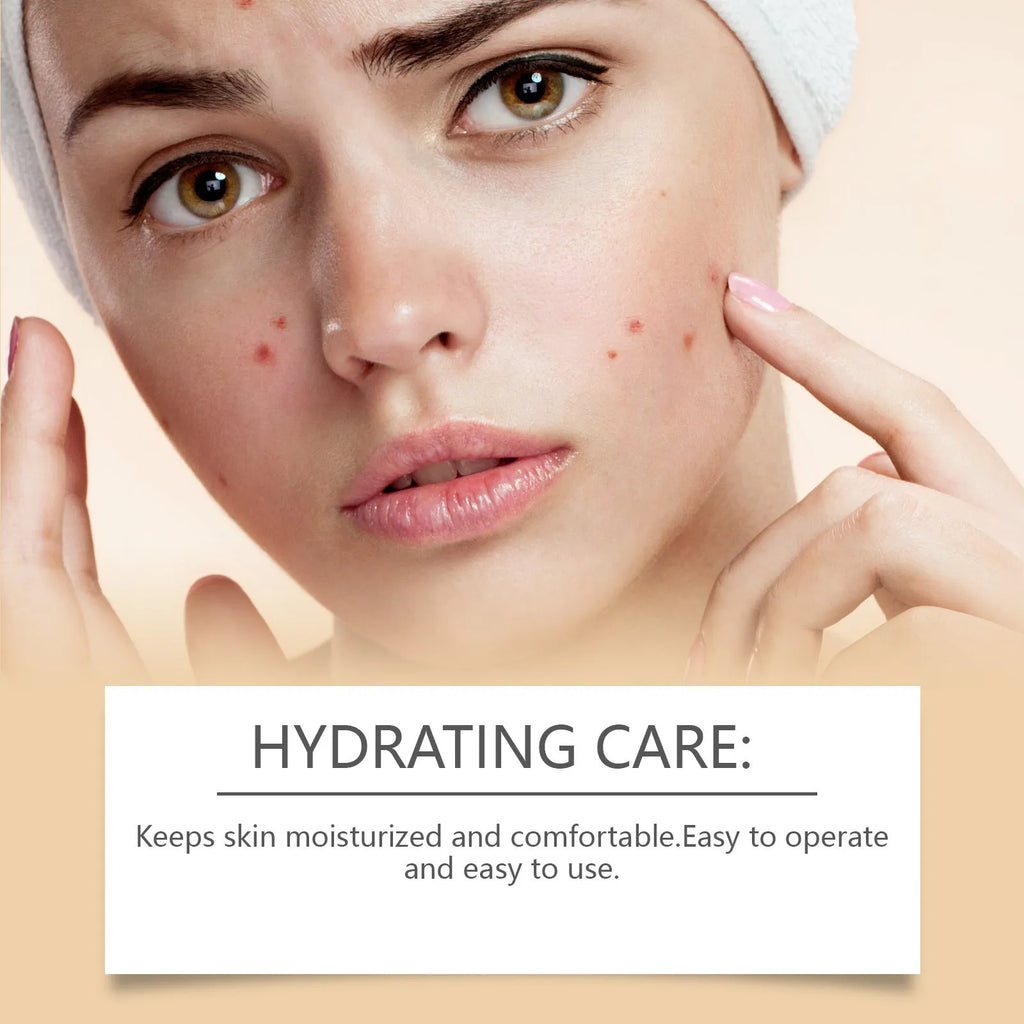 Box of eight acne patches for spot treatment containing tea tree oil and centella extract.