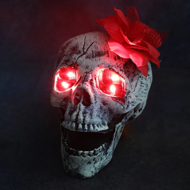 Halloween LED skeleton arm ground stake light with solar panel and battery options for outdoor decoration