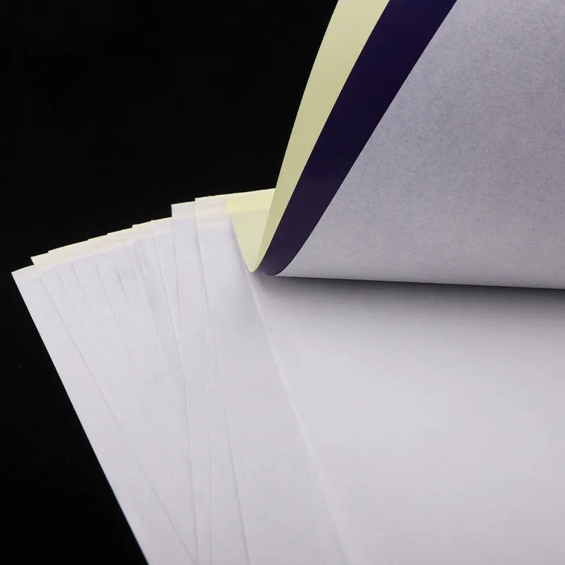 Pack of A4 quadruple copy tattoo transfer paper with transfer paste gel for stencil creation.
