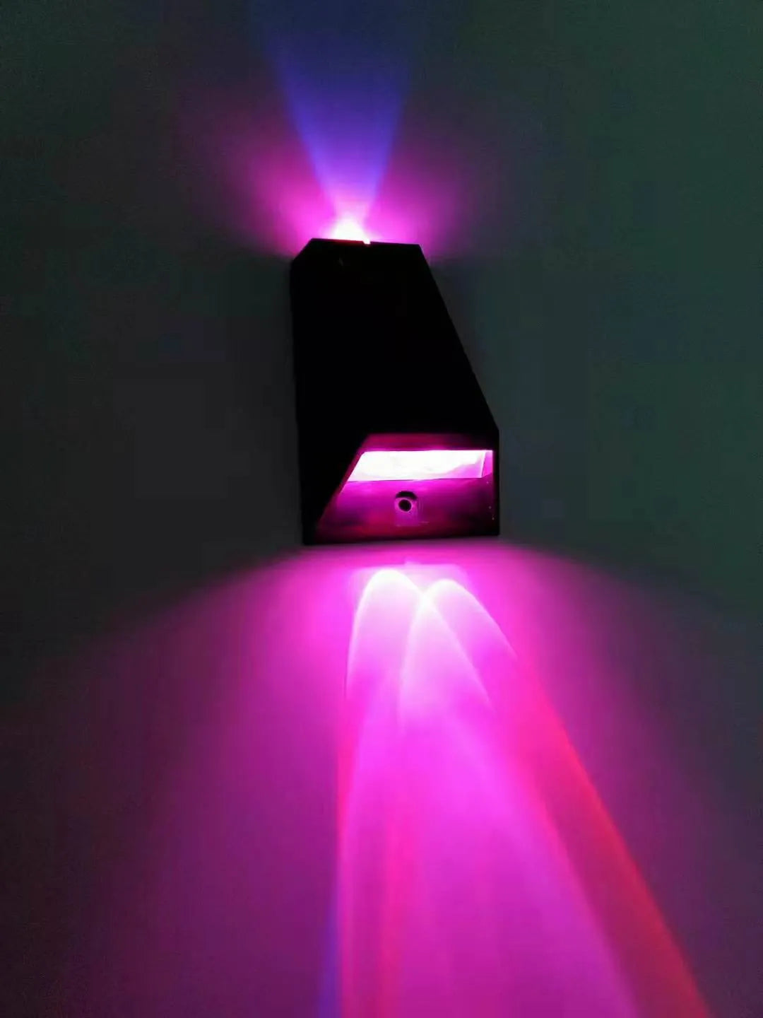 Solar garden courtyard wall light with IP65 waterproof ABS housing and LED glow, monochromatic yellow colour option